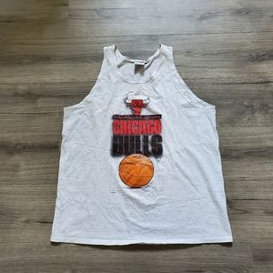 Vintage Chalk Line Chicago Bulls NBA Court Tank Top Mens XL